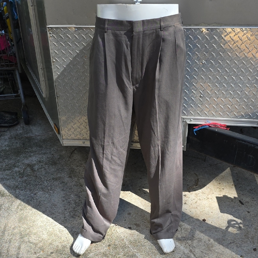Perry Ellis Charcoal Microfiber Trousers
